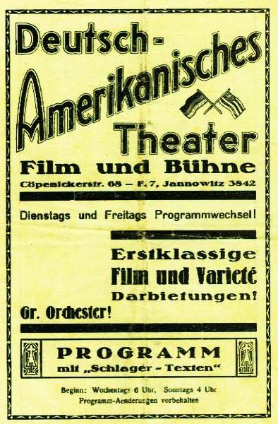 Kino Deutsch Amerikanisches Theater
