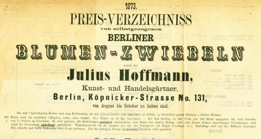 Kunst und Handelsgärtner 1873; Köpenicker Straße 131