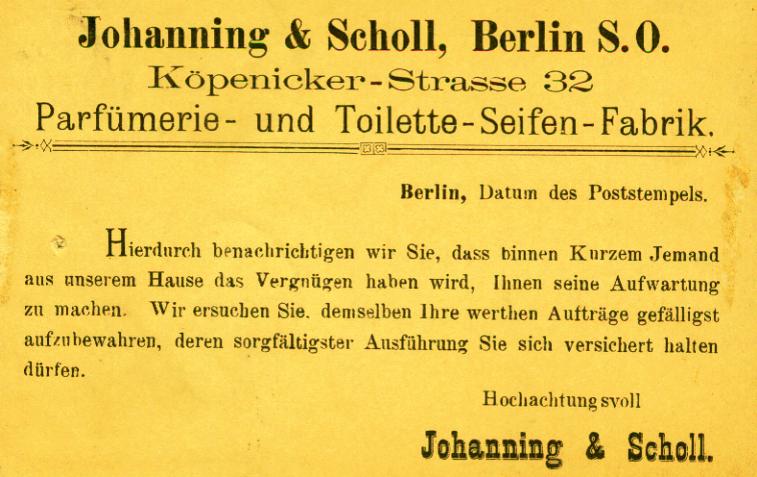 Parfümerie und Toilette - Seifen - Fabrik