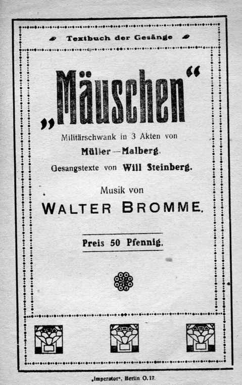 Walter Bromme Mäuschen